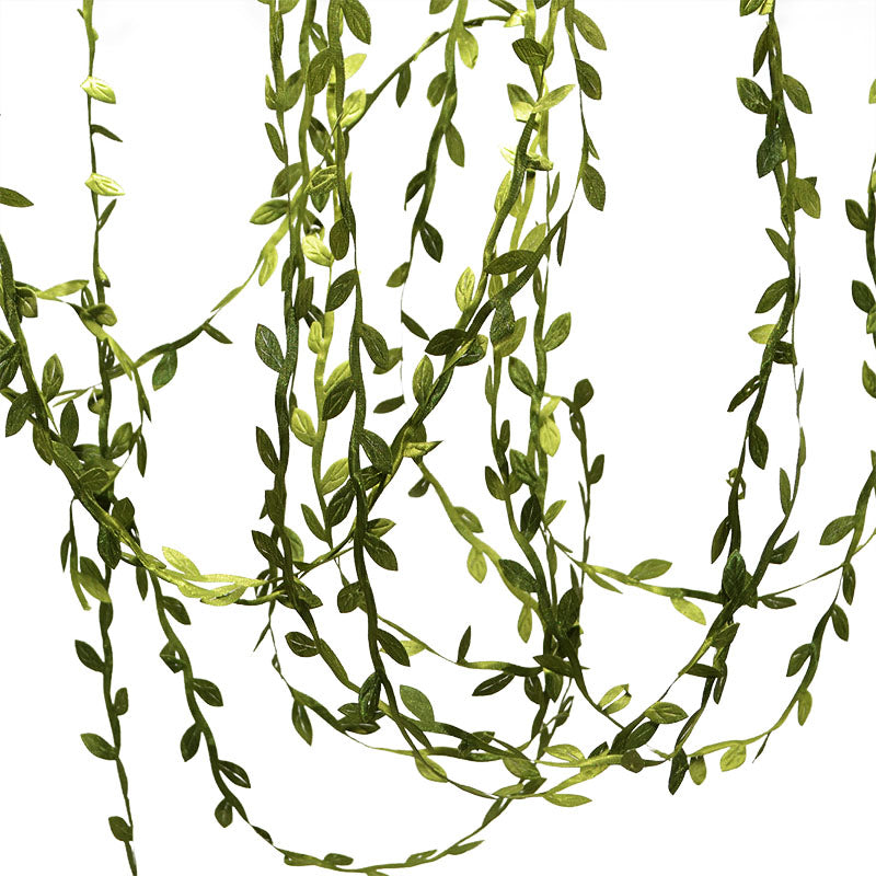 10 Meter, Silk Leaf-Shaped, Artificial Green Leaves, for DIY Wreath, Scrapbooking, Craft Decoration