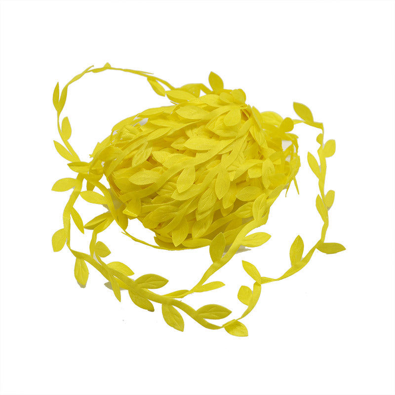 10 Meter, Silk Leaf-Shaped, Artificial Green Leaves, for DIY Wreath, Scrapbooking, Craft Decoration