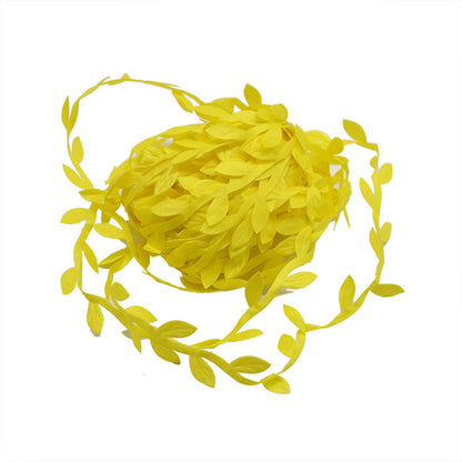 10 Meter, Silk Leaf-Shaped, Artificial Green Leaves, for DIY Wreath, Scrapbooking, Craft Decoration