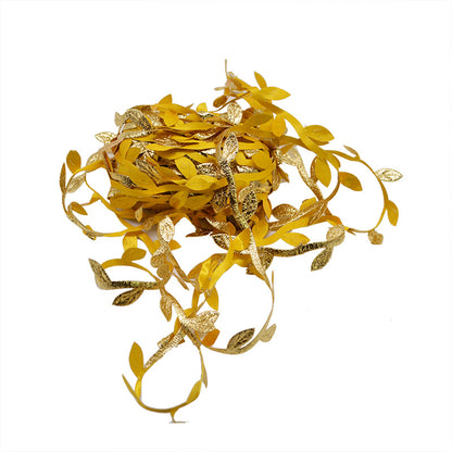 10 Meter, Silk Leaf-Shaped, Artificial Green Leaves, for DIY Wreath, Scrapbooking, Craft Decoration