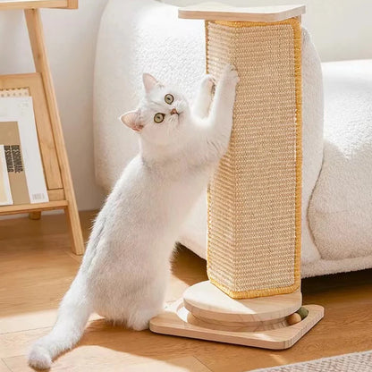 Cat Scratch Mats, Natural Sisal Scratcher Mat, Horizontal Floor Scratching Pad for Carpets & Couch