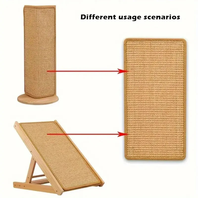Cat Scratch Mats, Natural Sisal Scratcher Mat, Horizontal Floor Scratching Pad for Carpets & Couch