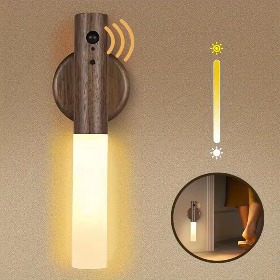 Rechargeable Motion Sensor LED Night Light, Magnetic Wall Sconces, Wall Lamp for Bedroom, Stair, Table, Cabinet