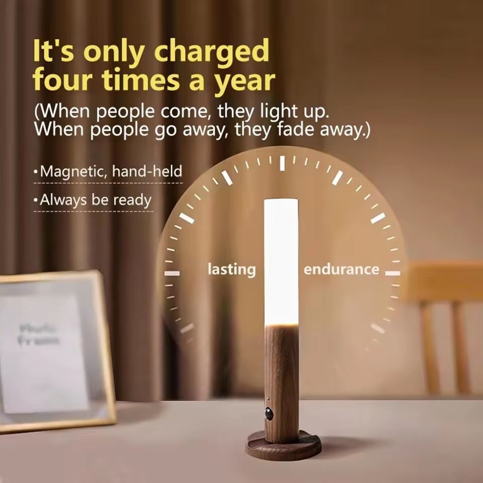 Rechargeable Motion Sensor LED Night Light, Magnetic Wall Sconces, Wall Lamp for Bedroom, Stair, Table, Cabinet