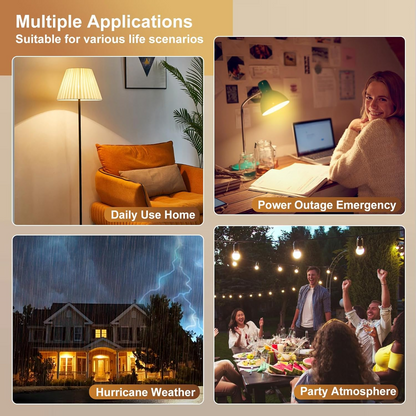 5W Rechargeable LED Lights, Battery Powered Bulbs, USB Fast Charging Timer, Detachable Base Magnetic