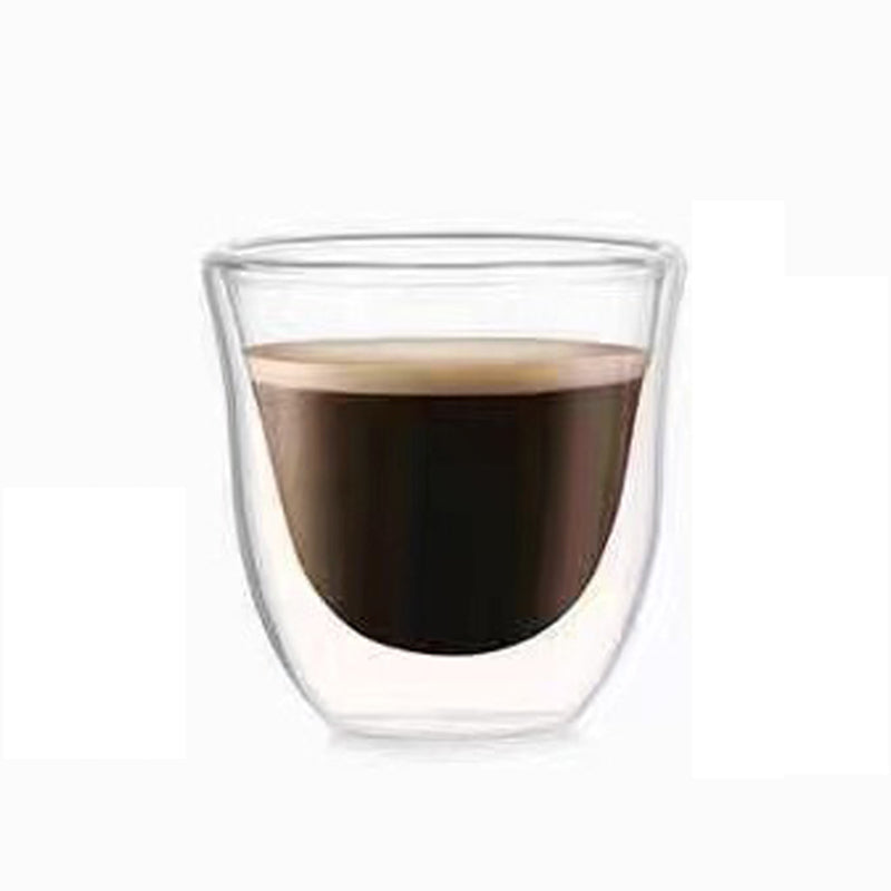 Double layer Transparent Mug, High Silicate Glass, Heat Insulation Cup for Coffee Tea Breakfast Milk Juice Beer