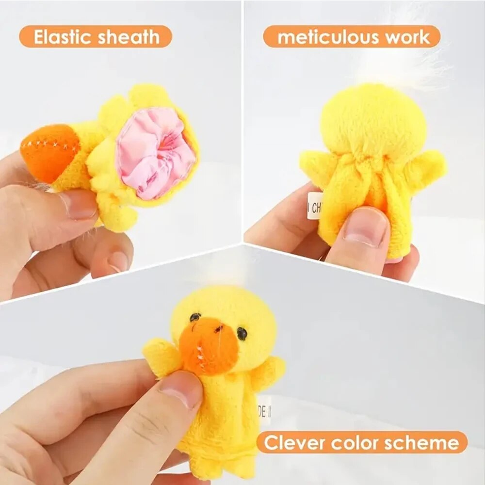Baby Finger Puppet Plush Toy Cartoon Hand Doll Early Education Soothing Plush Story Toys 2