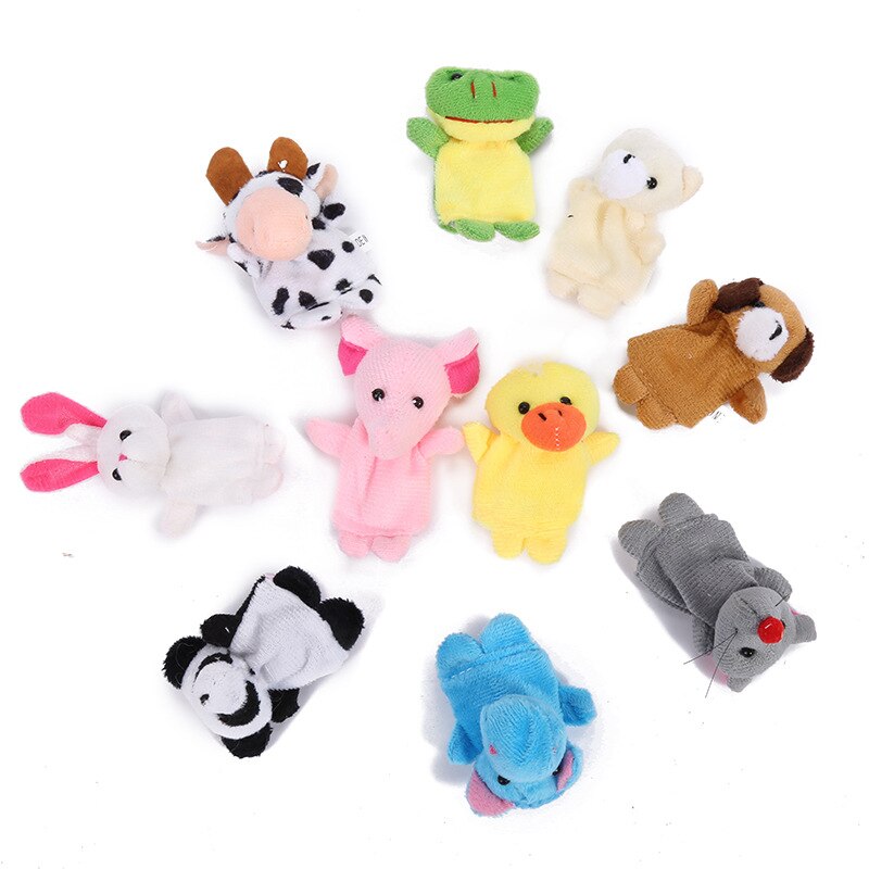 Baby Finger Puppet Plush Toy Cartoon Hand Doll Early Education Soothing Plush Story Toys 3