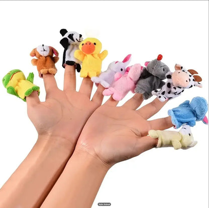 Baby Finger Puppet Plush Toy Cartoon Hand Doll Early Education Soothing Plush Story Toys 5