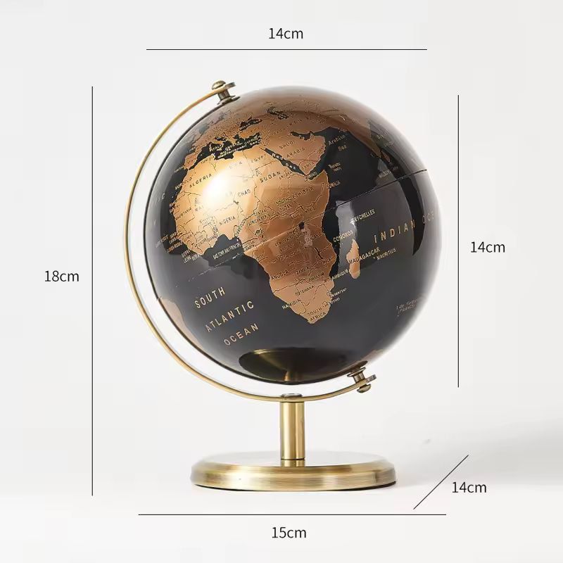 Elegant Crafted Globe Modern Desk World Map Globe For Home Study  Decor 16
