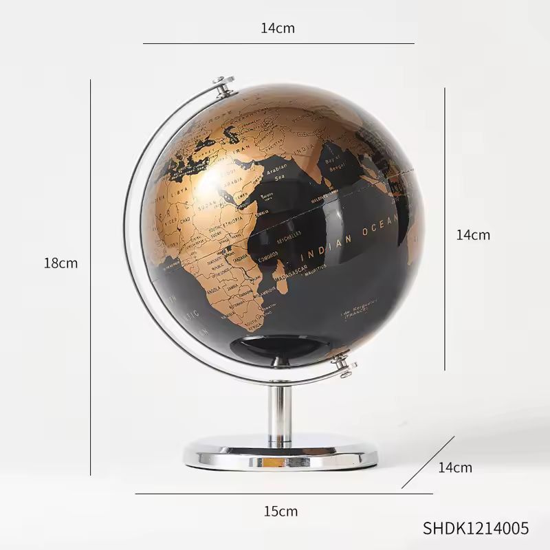 Elegant Crafted Globe Modern Desk World Map Globe For Home Study  Decor 17