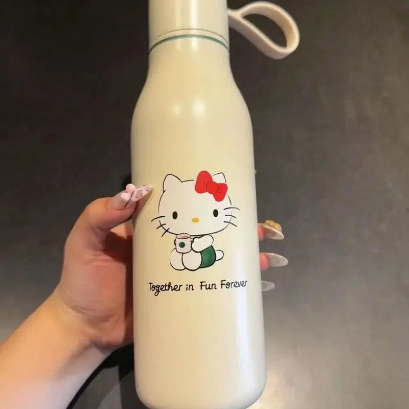 Hello Kitty Joint Stainless Steel Mug Portable Sports Cup Cute Girl Replica Gift 1