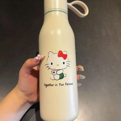 Hello Kitty Joint Stainless Steel Mug Portable Sports Cup Cute Girl Replica Gift 1