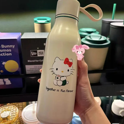 Hello Kitty Joint Stainless Steel Mug Portable Sports Cup Cute Girl Replica Gift 7