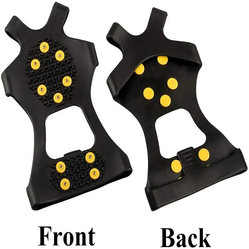 Snow Grips with Steel Studs, Anti-Slip Rubber Traction Cleats for Ice, Hiking, Walking, Climbing