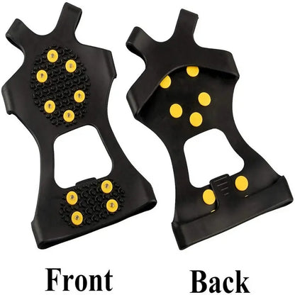 Snow Grips with Steel Studs, Anti-Slip Rubber Traction Cleats for Ice, Hiking, Walking, Climbing