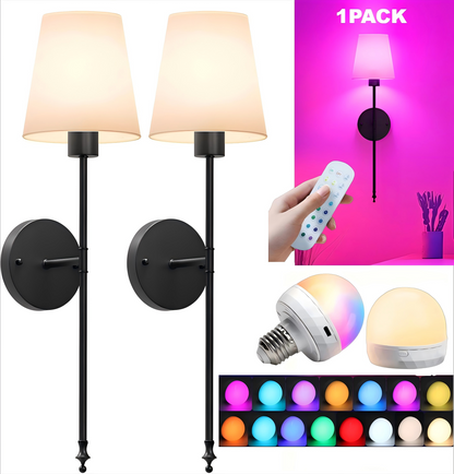 Cordless Wall Lights Set Of Battery Operated Wall Sconces With Rechargeable Bulbs Remote Control An 7
