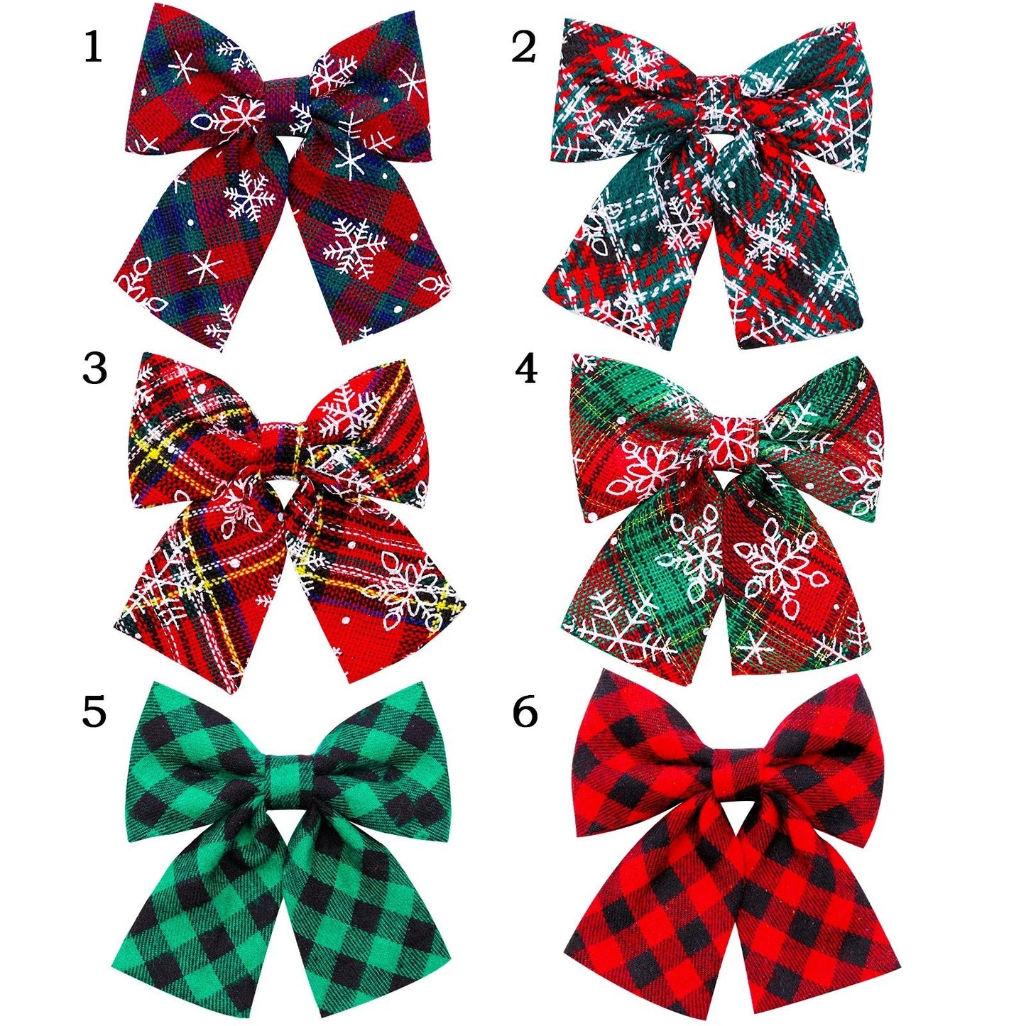 Movable Winter Dog Collars With Elastic Bands And Christmas Bow Ties  2 PCS Set 5