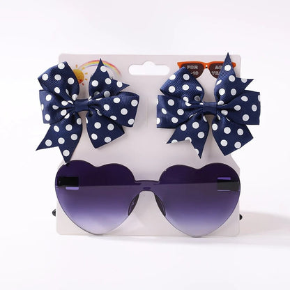 Girls Bow Hair Clip Set 3 Pack 10