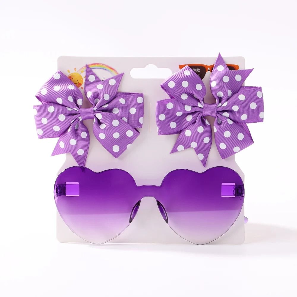 Girls Bow Hair Clip Set 3 Pack 2