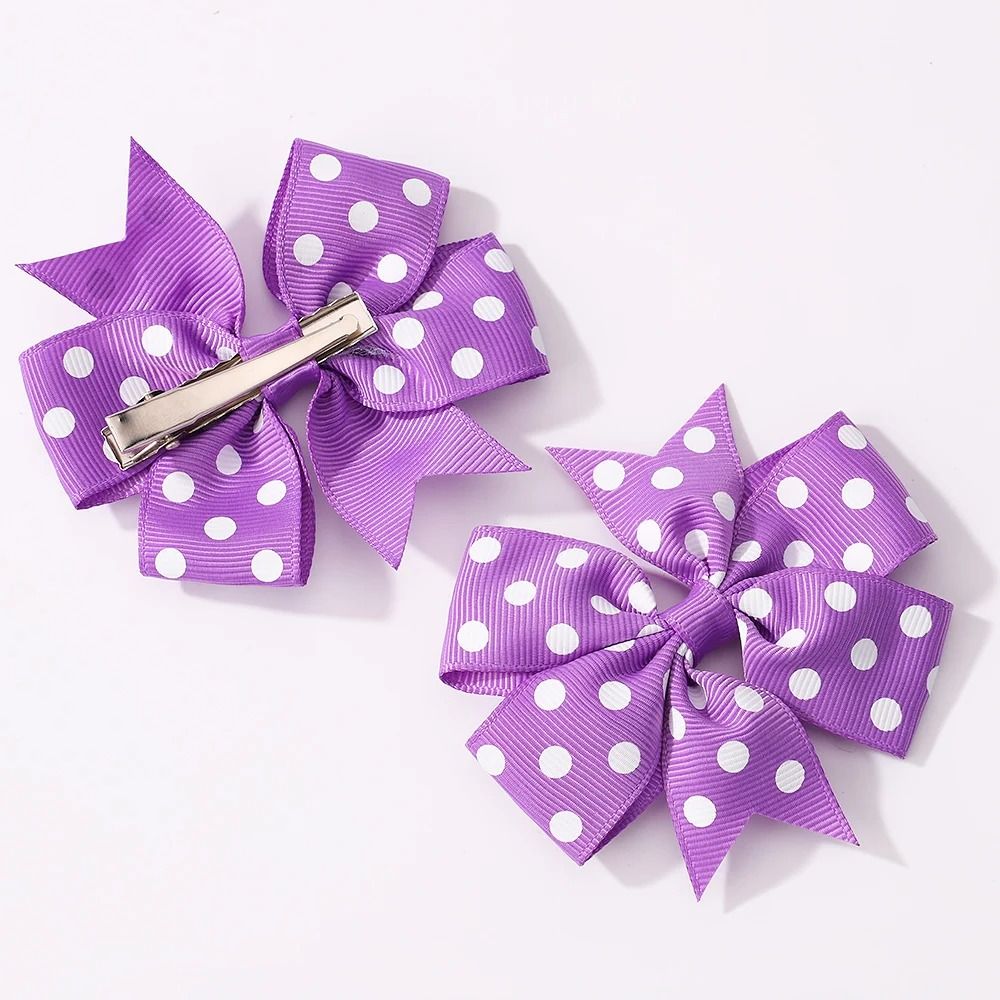 Girls Bow Hair Clip Set 3 Pack 4