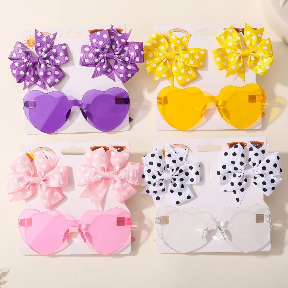 Girls Bow Hair Clip Set 3 Pack 5