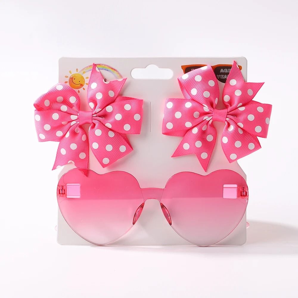 Girls Bow Hair Clip Set 3 Pack 7