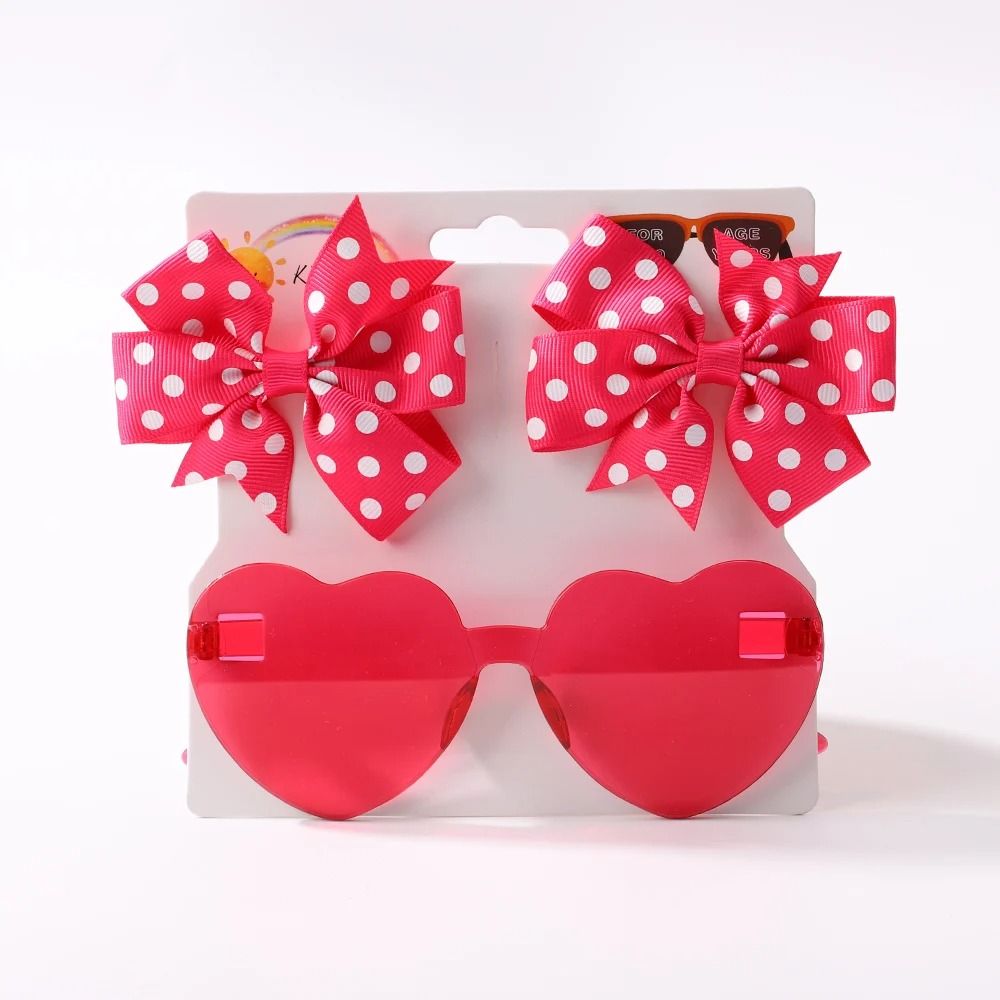 Girls Bow Hair Clip Set 3 Pack 8