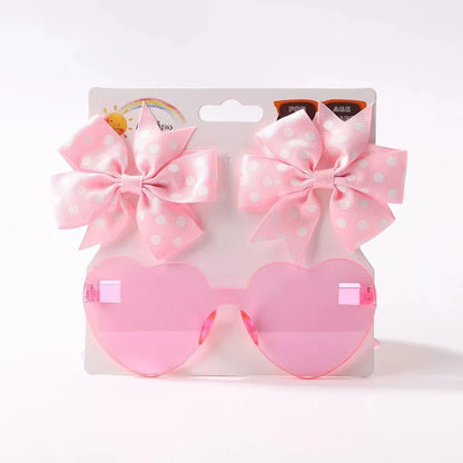 Girls Bow Hair Clip Set 3 Pack 13