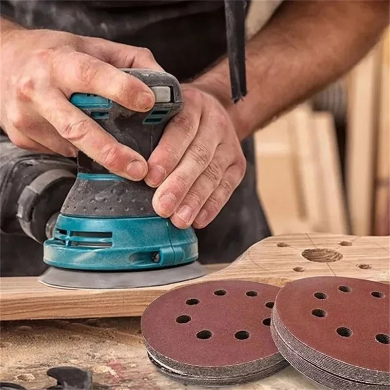8 Hole Sanding Disc Set For Wood And Metal 125mm Multiple Grits 2