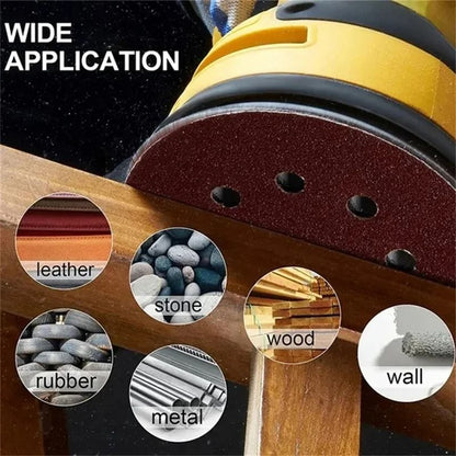 8 Hole Sanding Disc Set For Wood And Metal 125mm Multiple Grits 3