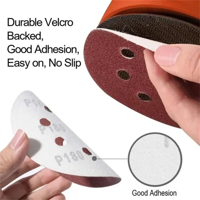 8 Hole Sanding Disc Set For Wood And Metal 125mm Multiple Grits 6
