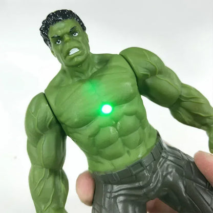 Marvel Anime Figures for Kids, Spiderman, Hulk, Iron Man, Glow Doll Christmas Gift Toy
