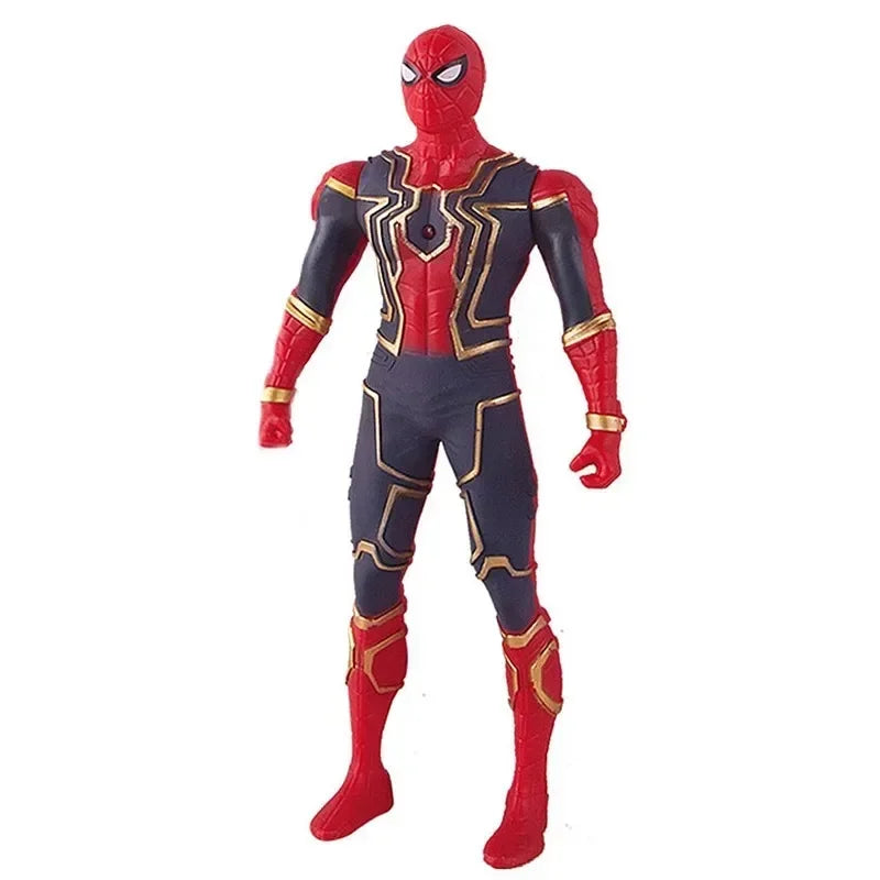 Marvel Anime Figures For Kids Spiderman Hulk Iron Man Glow Doll Christmas Gift Toy 2