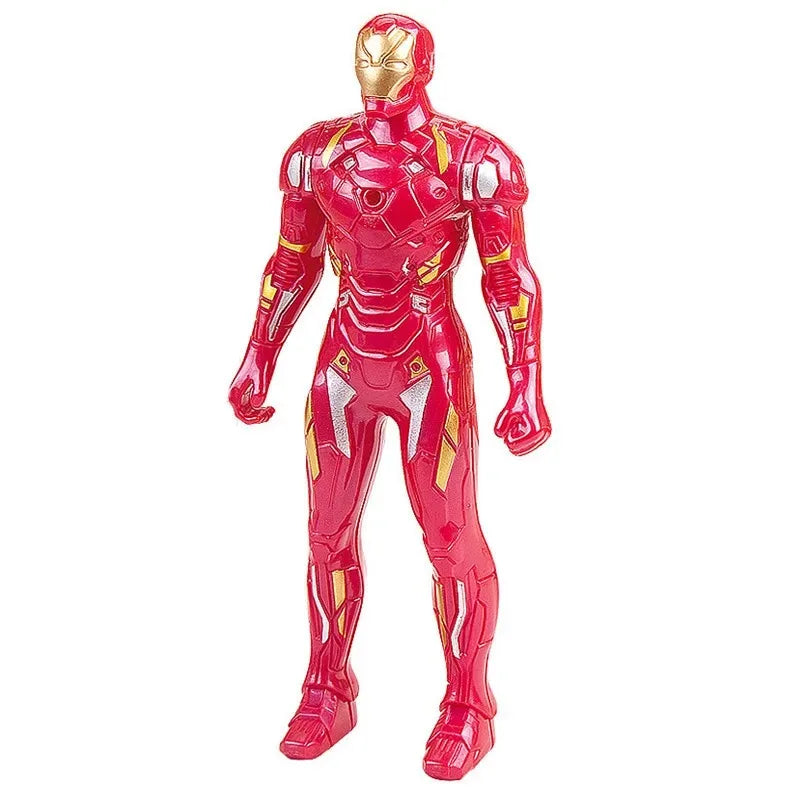Marvel Anime Figures For Kids Spiderman Hulk Iron Man Glow Doll Christmas Gift Toy 4