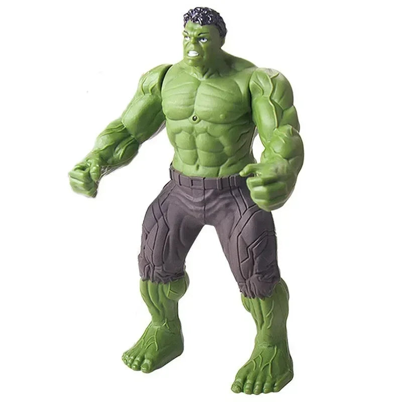 Marvel Anime Figures For Kids Spiderman Hulk Iron Man Glow Doll Christmas Gift Toy 3