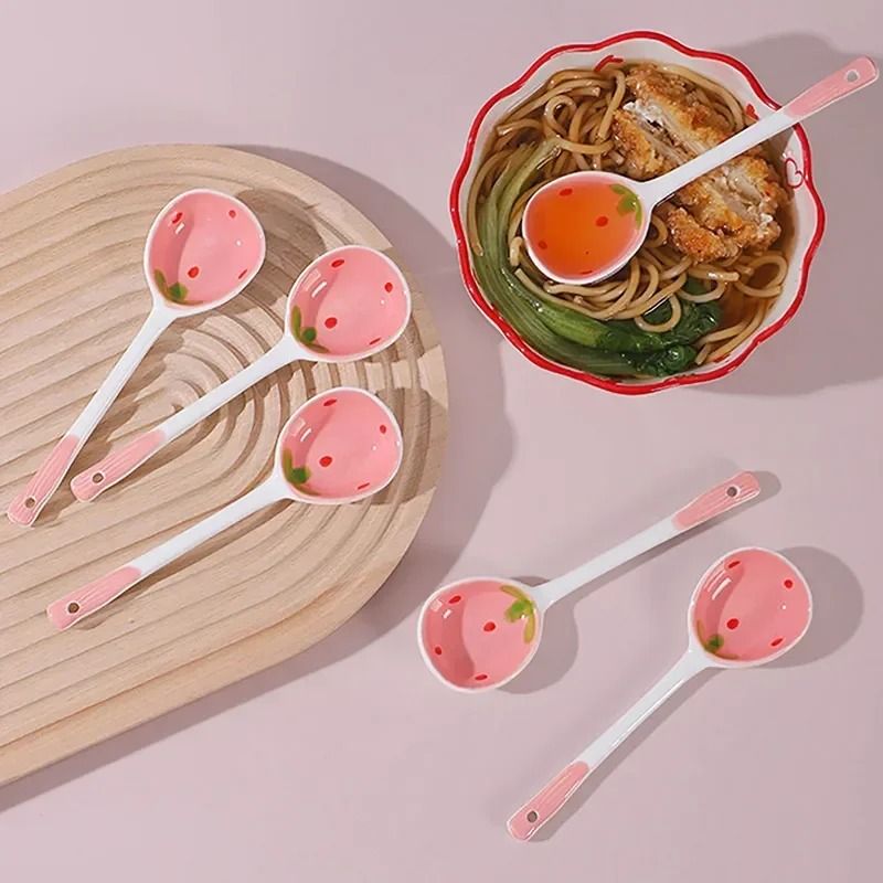 Strawberry Ceramic Soup Spoon 1