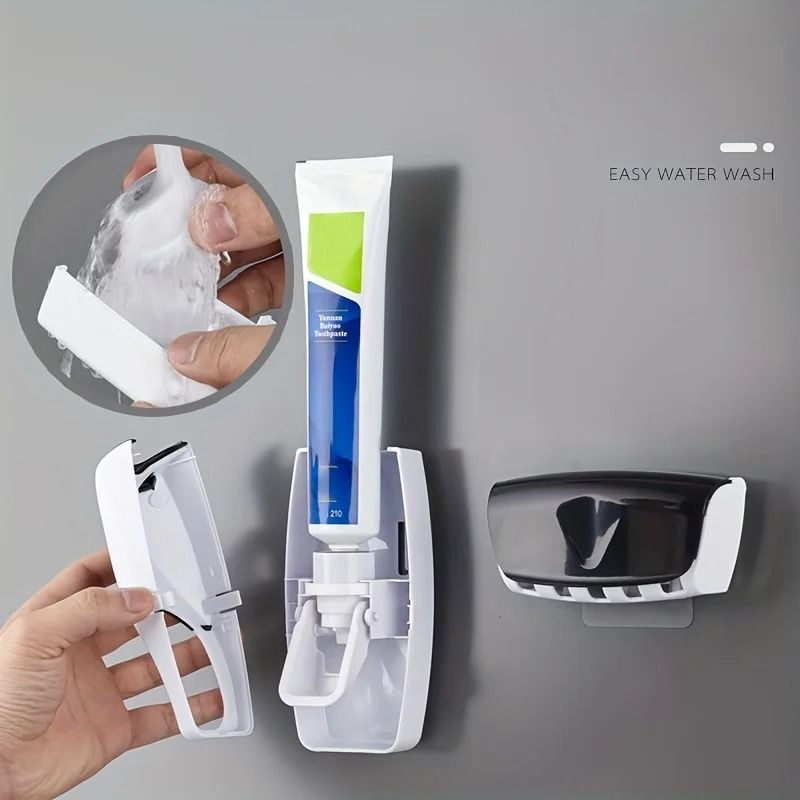 Wall Mounted Toothbrush And Toothpaste Holder Set 2