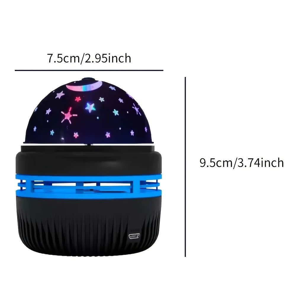 Starry Sky LED Projector Light Rotating Magic Ball Moon  Star Night Light For Home Decor 4