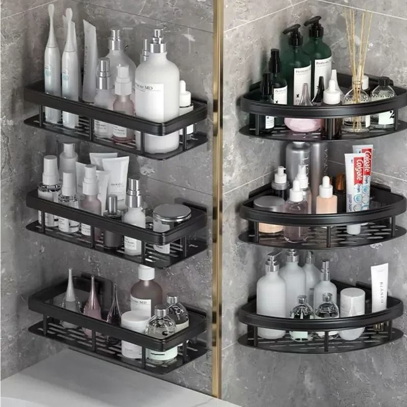 No Drill Corner Bathroom Storage Rack For Shower And Bathroom Organization 1