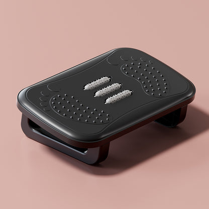 Ergonomic Foot Stool with Massage Rollers, Desk Leg Rest for Pain Relief and Comfort