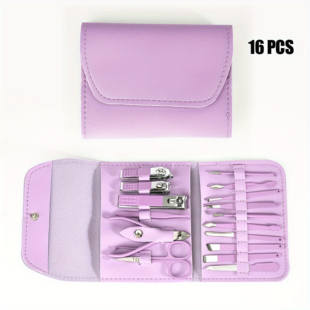 Manicure Set Pedicure Sets Professional Nail Clippers And Cuticle Nippers Travel Case 4