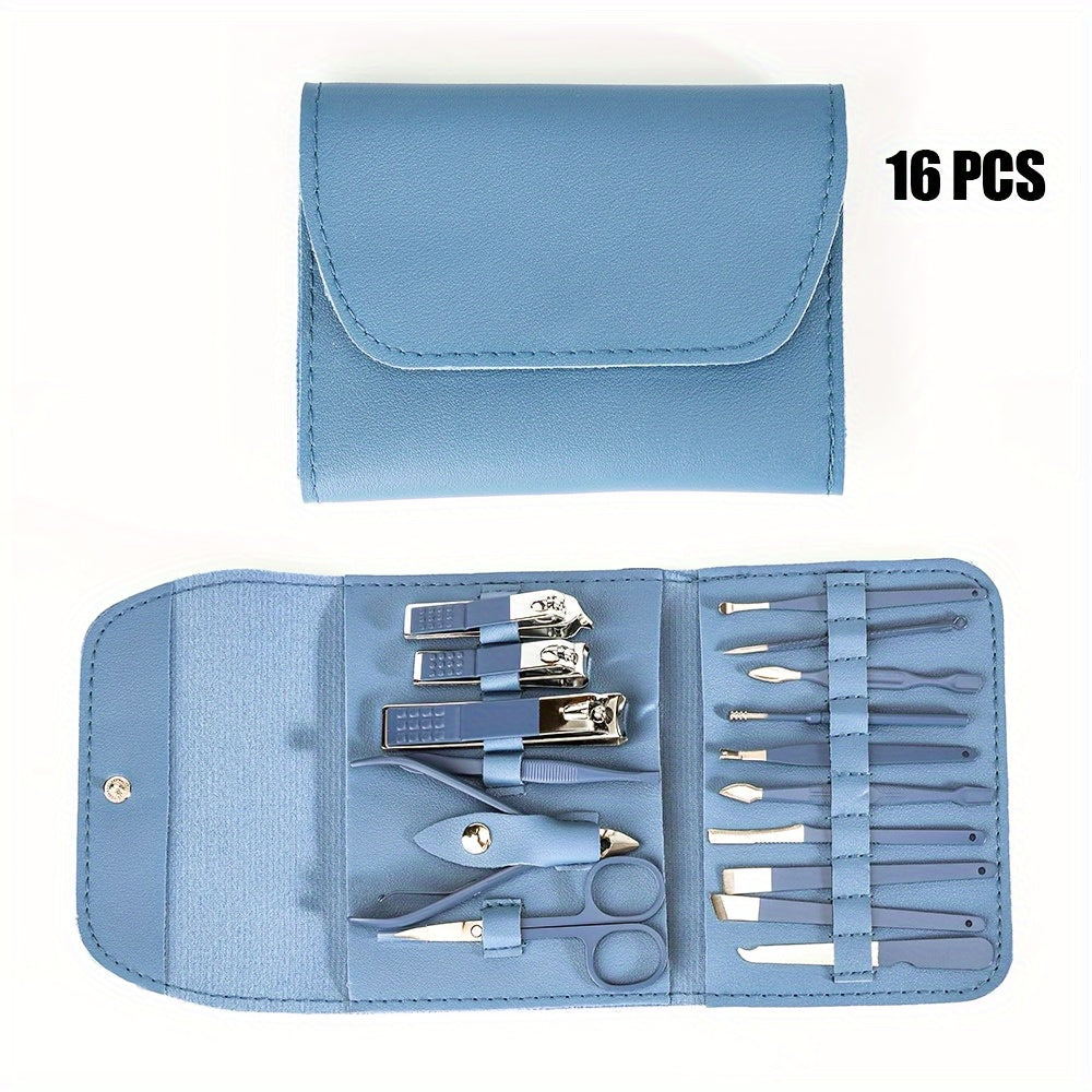 Manicure Set Pedicure Sets Professional Nail Clippers And Cuticle Nippers Travel Case 5