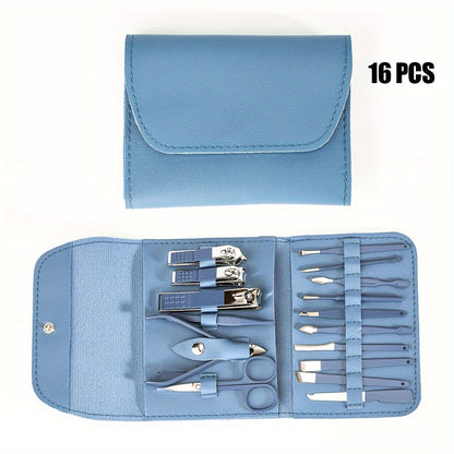 Manicure Set Pedicure Sets Professional Nail Clippers And Cuticle Nippers Travel Case 5
