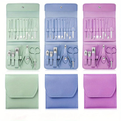 Manicure Set Pedicure Sets Professional Nail Clippers And Cuticle Nippers Travel Case 3