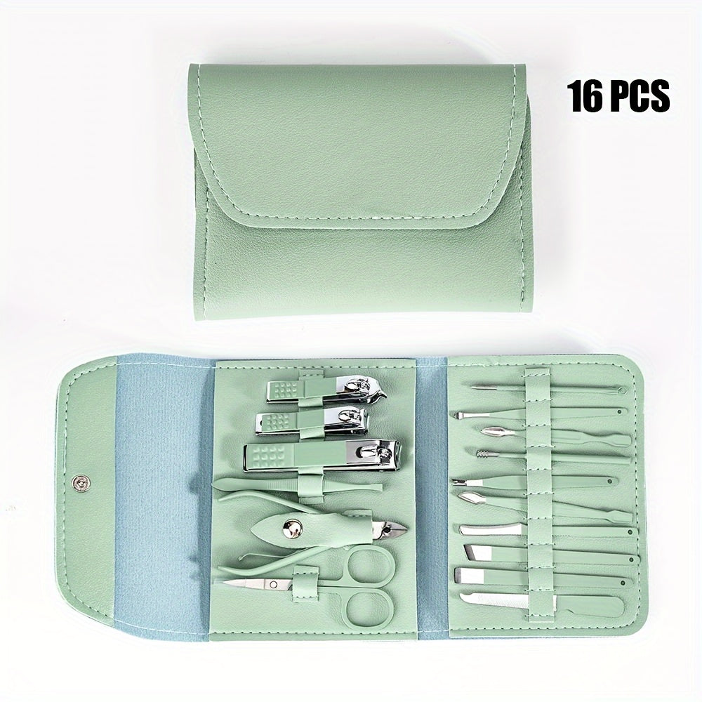 Manicure Set Pedicure Sets Professional Nail Clippers And Cuticle Nippers Travel Case 6