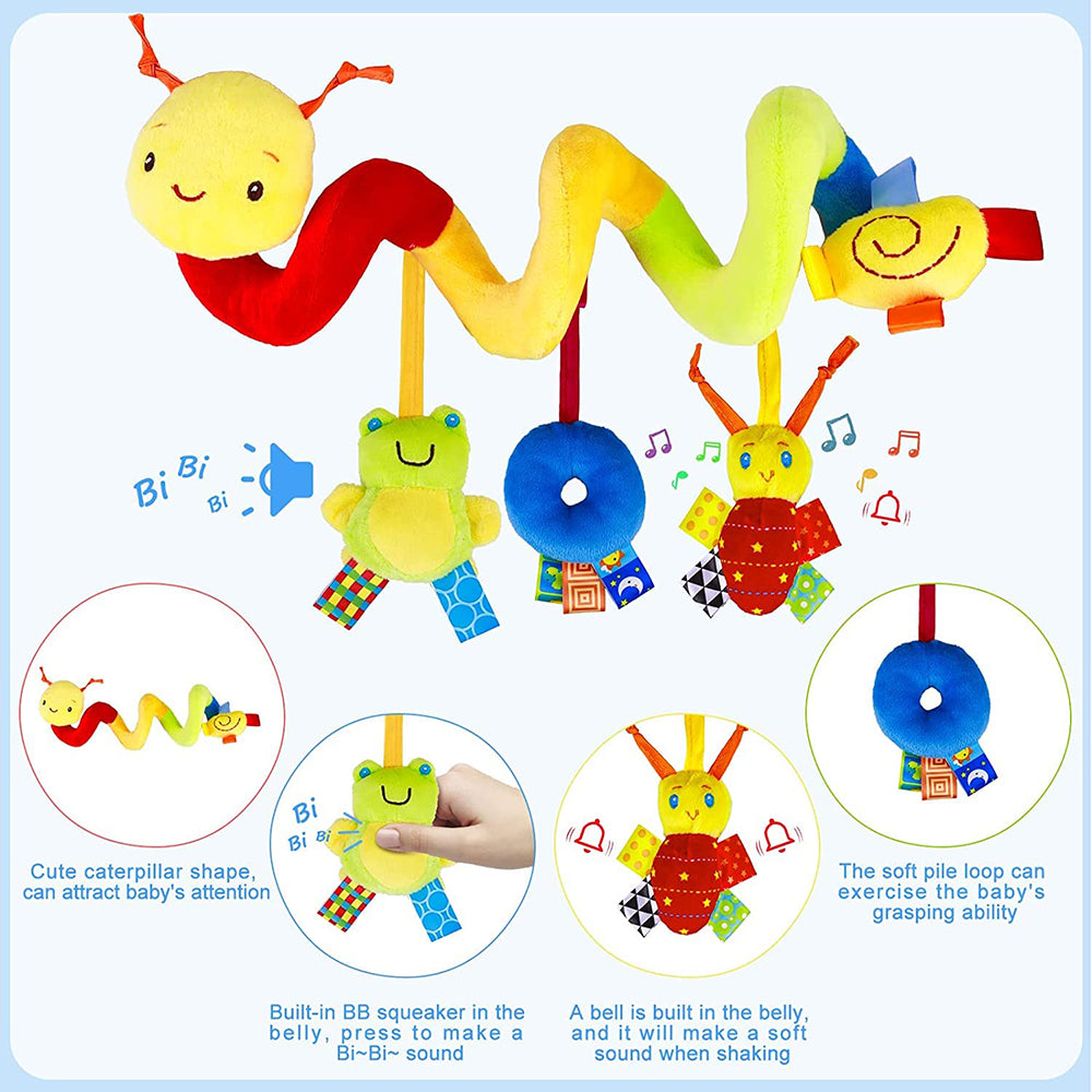 Activity Rattle Toy for Babies, Musical Hanging Toy for Crib Stroller Car Seat Boys Girls