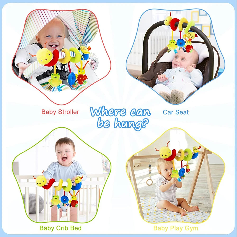 Activity Rattle Toy for Babies, Musical Hanging Toy for Crib Stroller Car Seat Boys Girls