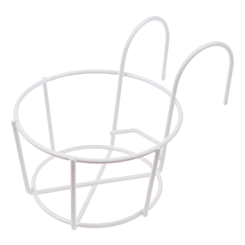 Garden Hanging Iron Racks for Balcony Railing, Round Flower Pot Rack