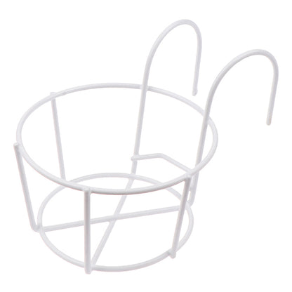 Garden Hanging Iron Racks for Balcony Railing, Round Flower Pot Rack